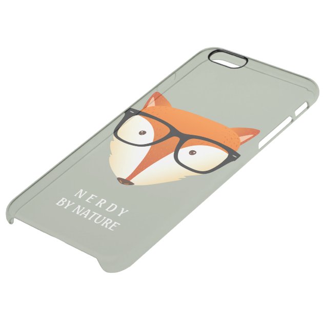 Funny and Cute Hipster Fox Nerdy By Nature Uncommon Clearlyâ„¢ Deflector iPhone 6 Plus Case-4