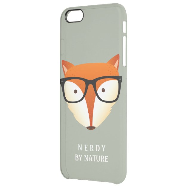 Funny and Cute Hipster Fox Nerdy By Nature Uncommon Clearlyâ„¢ Deflector iPhone 6 Plus Case