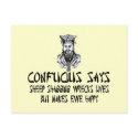 Funny and offensive Confucius saying postcards