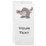 funny angry bull cartoon character personalized rack card