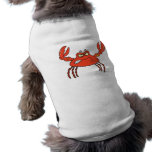 funny angry crabby red crab dog t-shirt