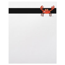 funny angry crabby red crab customized letterhead