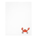 funny angry crabby red crab letterhead design