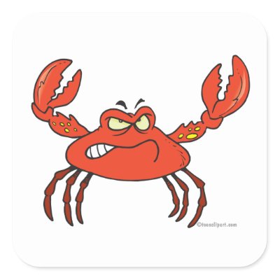 Angry Crab Cartoon