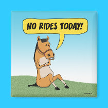 Funny Angry Horse magnet magnets