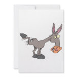 funny angry kicking donkey cartoon custom invitation