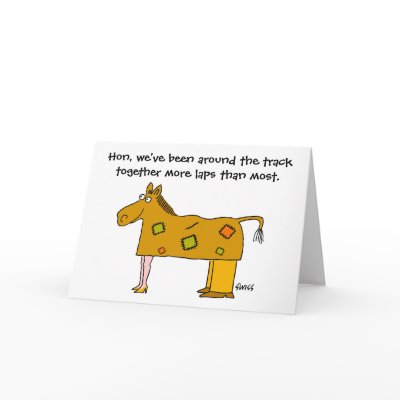 Funny Anniversary Card for Horse Lovers by Swisstoons