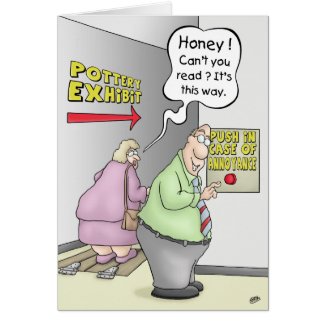 Funny Anniversary Cards: Push in Case Of