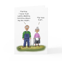 Funny Anniversary Cards: Sharing the bathroom