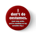 Funny Anti-Costume Halloween button
