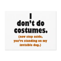 Funny Anti-Costume Halloween postcards