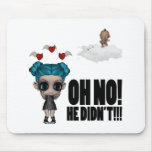 funny anti vday uninvited cupid emo girl mousepads