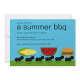 Funny ANTS Summer BBQ Bash Invitation invitation