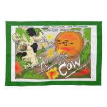 Funny Apocalypse Cow Kitchen Towel by Rick London kitchen towels