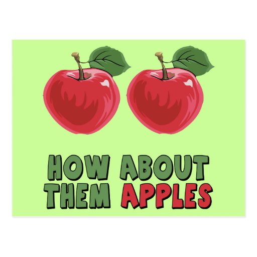 Funny Apples T-shirts and Gifts For Her Post Cards