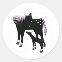 Funny Appy Mare & Colt Sticker