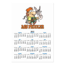 funny ass peddler donkey pun cartoon business card
