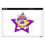 funny astronaut 17" laptop skins