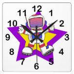 funny astronaut wall clocks