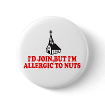 Funny atheist pinback button