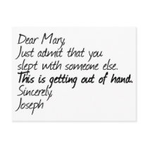 Funny atheist design post cards