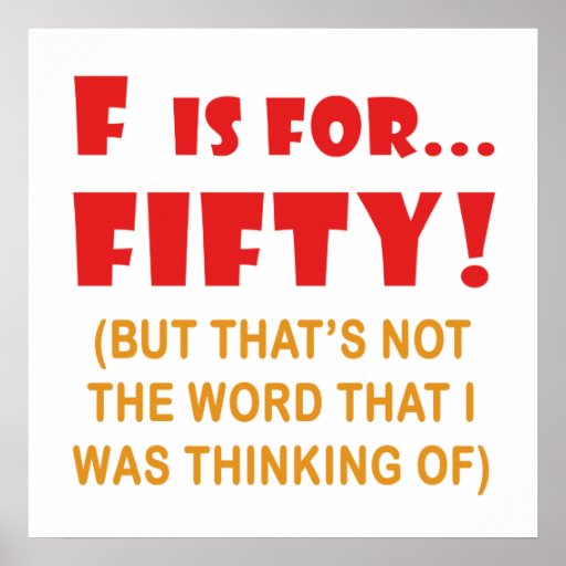Funny Attitude 50th Birthday Gag Gifts Posters