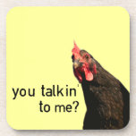 Funny Attitude Chicken Beverage Coaster