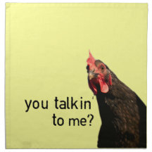 Funny Attitude Chicken Cloth Napkin