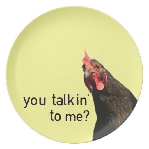 Funny Attitude Chicken Dinner Plate Zazzle