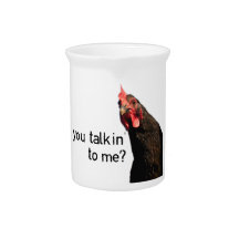 Funny Attitude Chicken Drink Pitchers