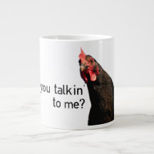 Funny Attitude Chicken Jumbo Mugs