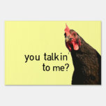 Funny Attitude Chicken Lawn Sign