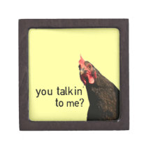 Funny Attitude Chicken Premium Jewelry Boxes