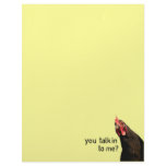 Funny Attitude Chicken - you talkin to me? Personalized Letterhead