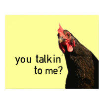 Funny Attitude Chicken - you talkin to me? Posters