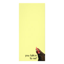 Funny Attitude Chicken - you talkin to me? Full Color Rack Card