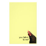 Funny Attitude Chicken - you talkin to me? Custom Stationery