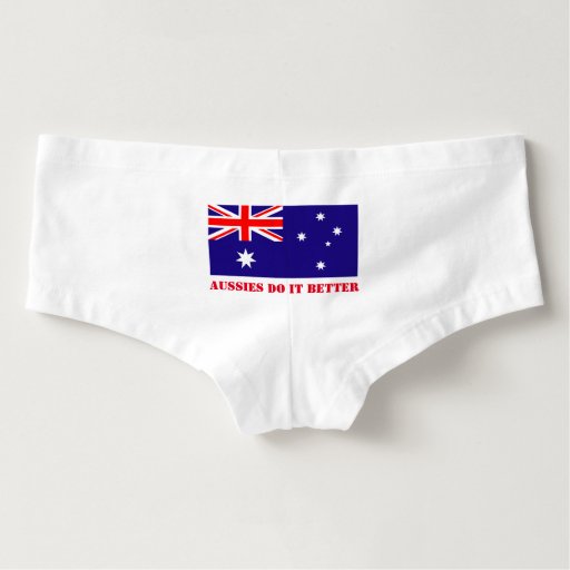 Funny Australian flag womens underwear boyshorts Zazzle