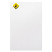 Funny Australian Sign. Beware of Drop Bears. Personalized Stationery