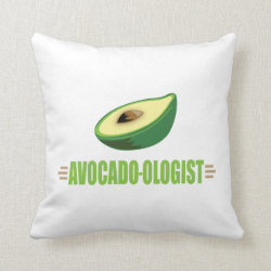 Funny Avocado Throw Pillow