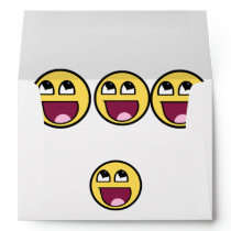 Funny awesome smiley for Valentines Day Envelope