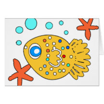 funny  baby  fish greeting cards