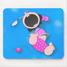 Funny Baby Golf | Funny Baby Golfer Mouse Pad