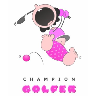 Funny Baby Golf | Funny Cartoon Golfer | Funny Shirt by Toonboy
