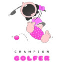 Funny Baby Golf stamp