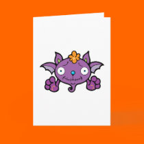 funny baby purple bat cards