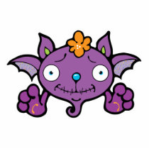 funny baby purple bat acrylic cut out