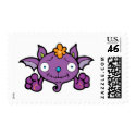 funny baby purple bat postage