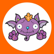 funny baby purple bat stickers by halloweenie funny baby purple bat stickers