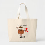 Funny back to school math canvas bag